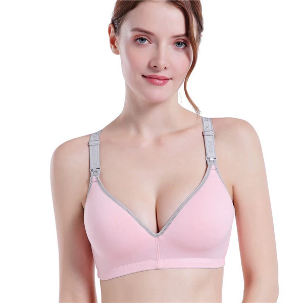 Pink with gray trim
