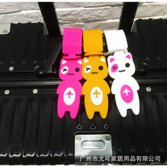 Creative cartoon pvc luggage tag suitcase checked tag boarding identification tag
