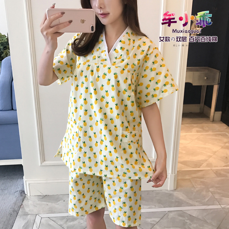高档家居睡衣韩版睡衣日式可爱洗浴服汗蒸服女款男款儿童