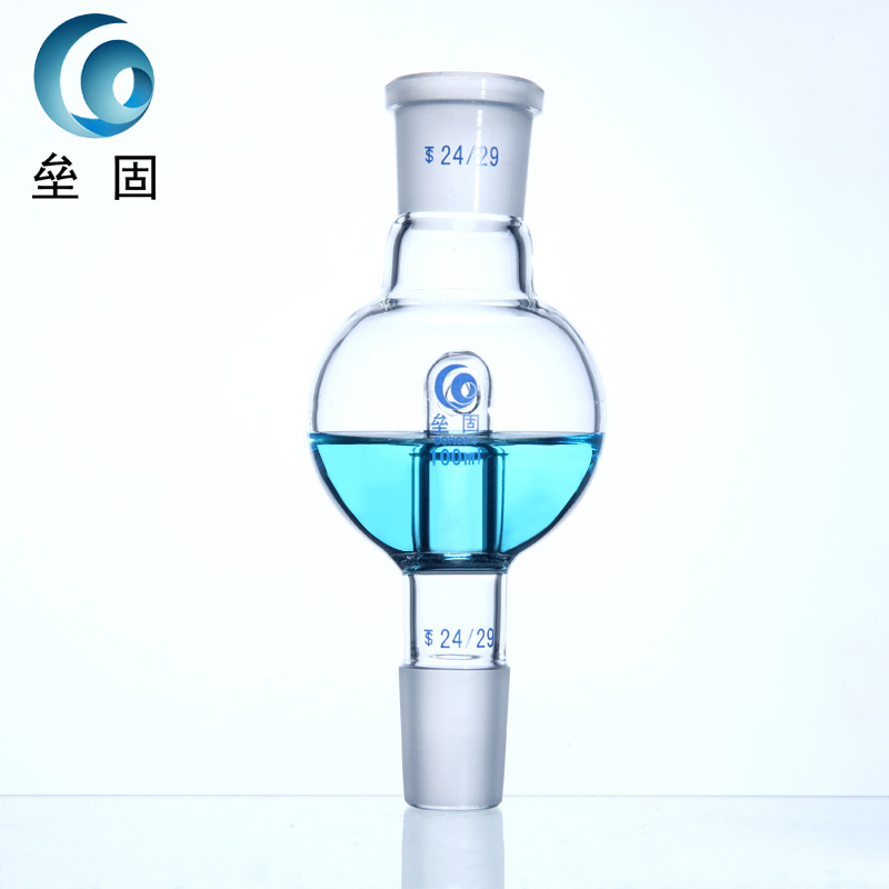 100ml/24*24 玻璃防溅球 直形缓冲球 防爆球 旋转蒸发仪缓冲瓶