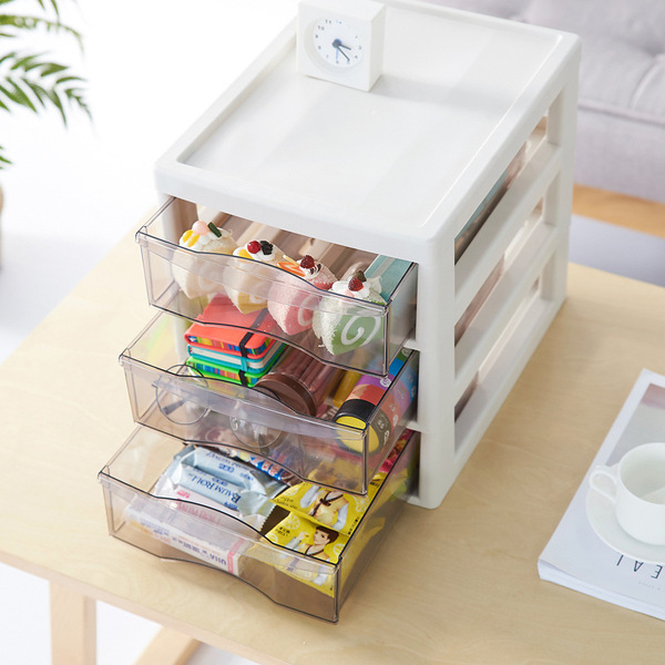 Floor-standing plastic office storage cabinet A4 file drawer…