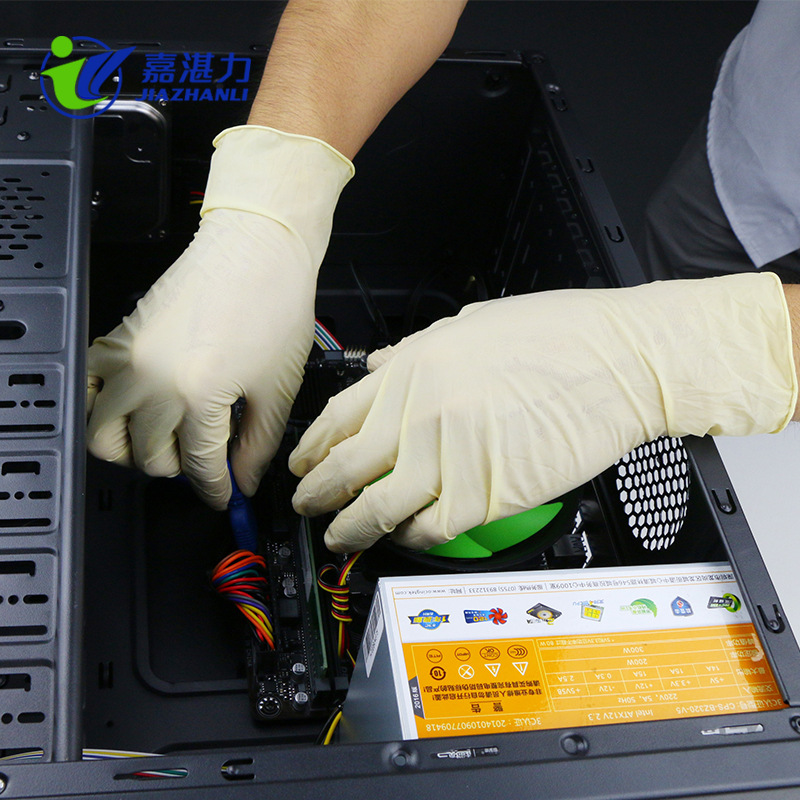 Al por mayor guantes de látex sin polvo de purificación de 12 pulgadas guantes de látex desechables alargados de fábrica electrónica de sala limpia sin polvo