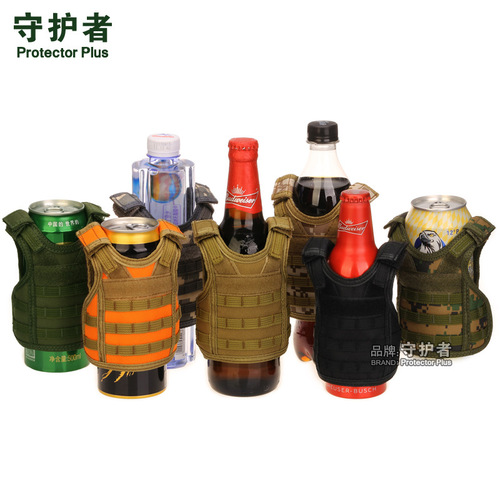 Z511-Micro molle vest, beverage beer bottle cover, small vest, Christmas gift, KTV bar decoration