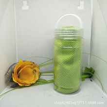 冰凉巾瓶花茶罐毛巾瓶螺旋口零食坚果罐子65直径带提手透明塑料罐
