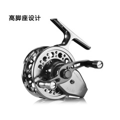 New metal fishing reel with high-leg seat, featuring drain force double handles, automatic line release, and high-speed front drag.
