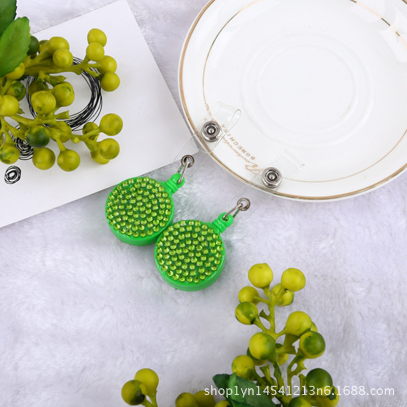 供应ABS环保易拉扣伸缩拉线扣滴胶易拉得证件钥匙扣工作牌