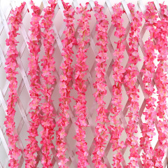 吊頂假花婚禮堂紫藤花藤條仿真花裝飾花仿真花串