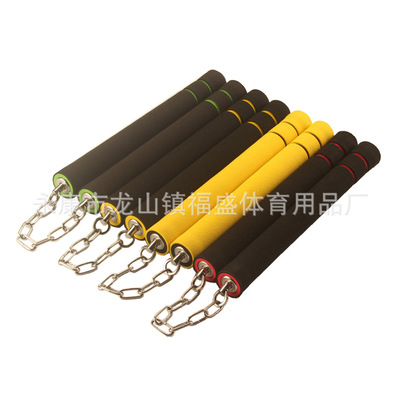sponge Nunchakus children beginner Practice Nunchaku Foam Toys Two sticks Taekwondo Hall Double color Shackle