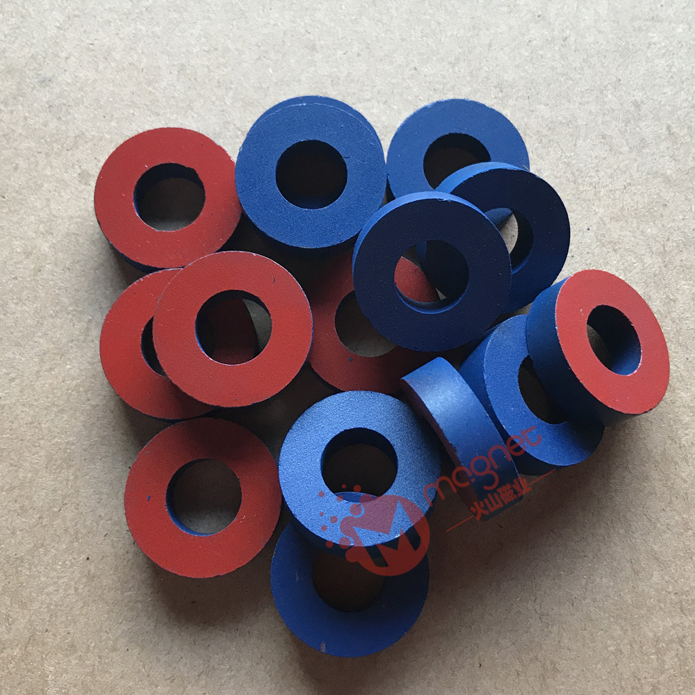 工厂批发环形喷漆磁铁  D16*7*3mm   教学实验磁铁 教具用磁铁