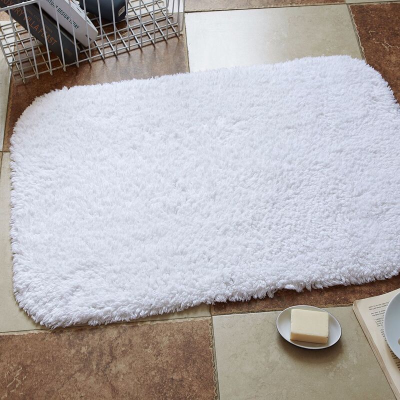 Five-Star Hotel Bathroom Non-Slip Mat, Long-Staple Cotton Plush Floor Towel, Thickened Absorbent Pure Cotton Towel Floor Mat, Extra Thick