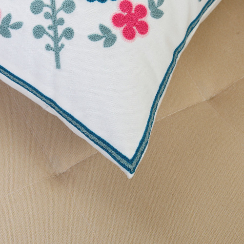 Hot selling floral embroidered pillow case ins sofa living room cushion bed soft bag office pillow ins style