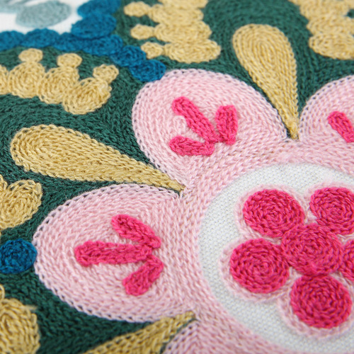 Hot selling floral embroidered pillow case ins sofa living room cushion bed soft bag office pillow ins style