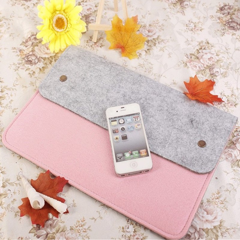 Large supply of custom-made fashionable business felt tote bags, color-blocked felt laptop bags, logo customizable.