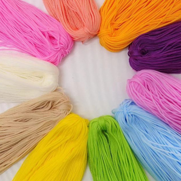 钩包线空心线轻体冰丝线圈圈包钩针线编织钩织手工毛线精纺毛线球