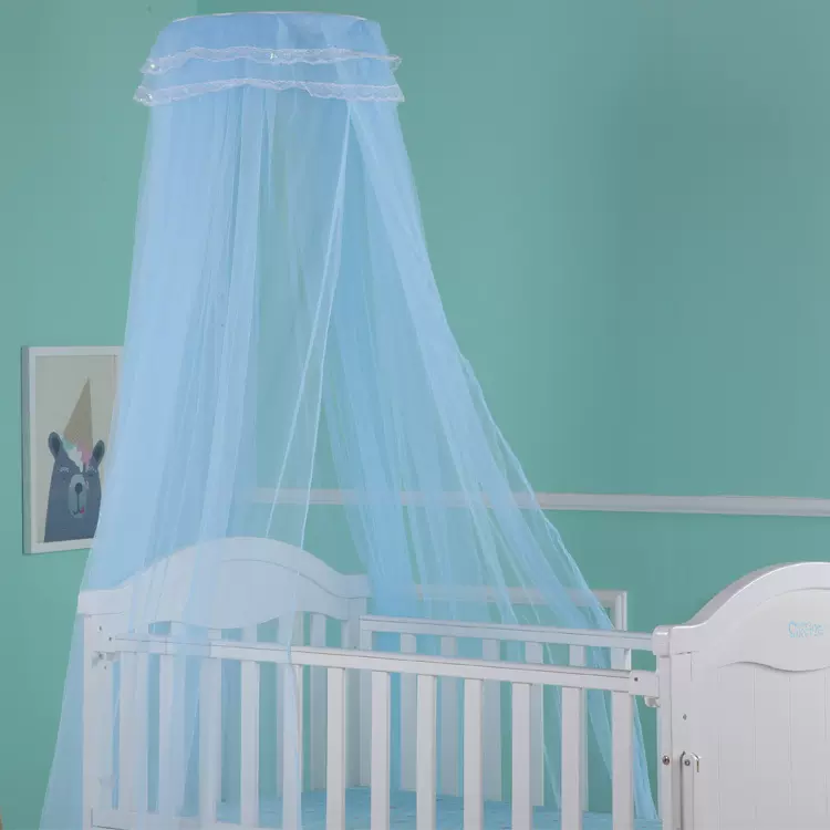 开门式婴儿床蚊帐 升降宫廷式儿童蚊帐夹式落地带支架婴儿蚊帐 举