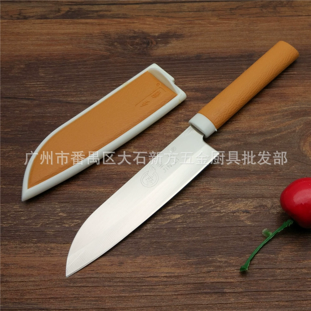 [现货金利608木纹刀 旅游便携水果刀卡装木纹不锈钢水果刀削皮刀]