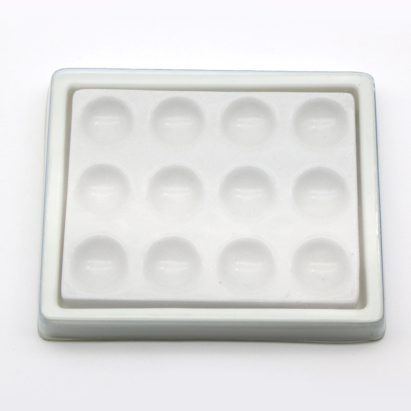 Placa de porcelana dental mecánico Placa de porcelana superior 36 agujeros mini paleta de 24 agujeros con tapa Placa de porcelana hidratante