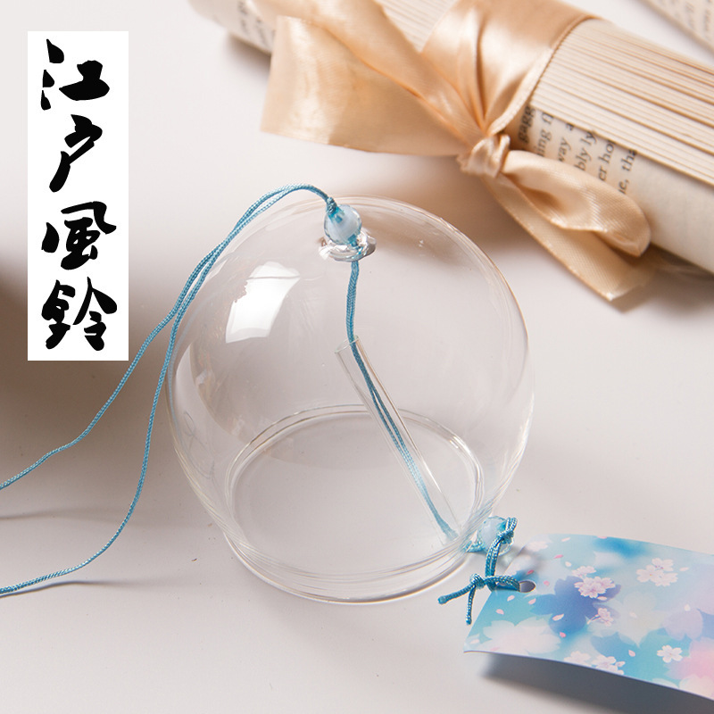 Edo Wind Bell Transparent Wind Bell DIY Painted Diamond Mosaic Creative Gift Glass Crafts Printed logo