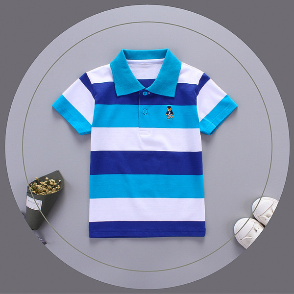 cotton elastic breathable summer children's short sleeve T-shirt for…