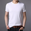 Colored scarf, short sleeve T-shirt, round collar, with short sleeve