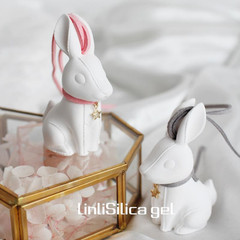 Factory Wholesale 3D Rabbit Silicone Mold with Stitched Design, Hexagonal Base for Plaster & Silicone Casting