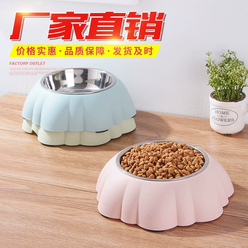 Предпочтительный Класс Пластика Двойного Слоя Двойного Использования Из Нержавеющей Стали Шар Любимчика Одиночная Чаша Собака Чаша Кошка Чаша Юбка-Образный Кошачий Горшок
