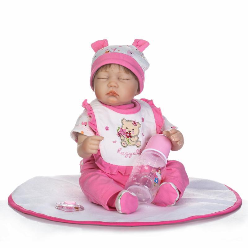 NPK simulación muñeca cuerpo de tela pegamento suave jugar casa juguete regalo del Día los niños