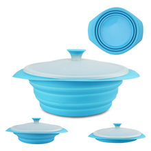 微波炉蒸锅耐高温易清洗硅胶蒸笼蒸锅带盖厨房用具