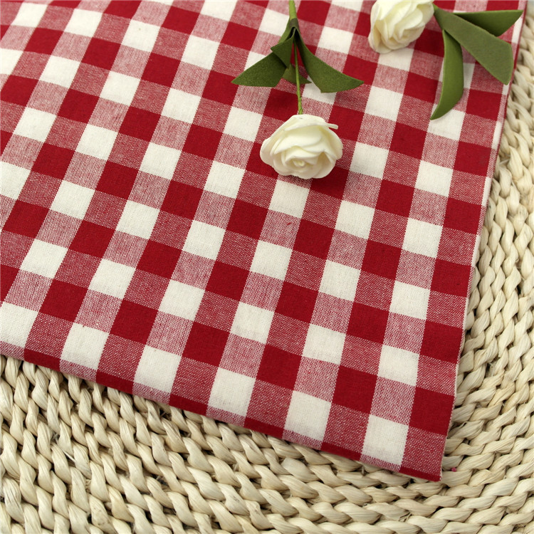 现货批发色织面料梭织格子布色织格子面料衬衫裙装面料沙发箱包布