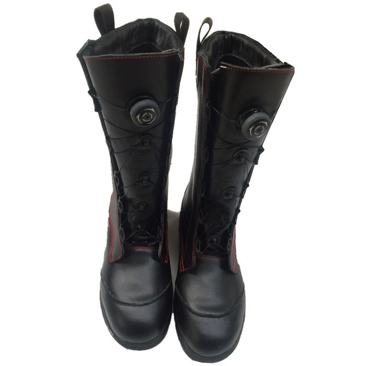 Оптовая Продажа с фабрики воловья пожарная защита x противоударные противопожарные спасательные противопожарные сапоги с защитой от ударов Водонепроницаемые высокие сапоги