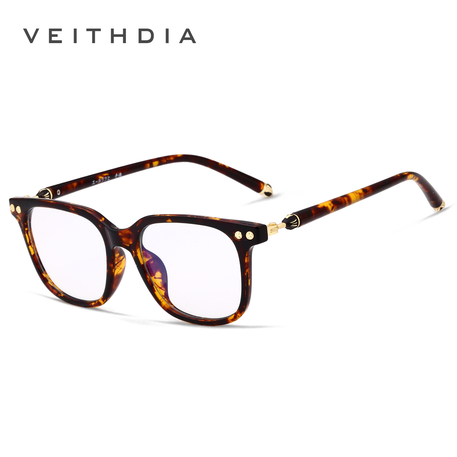 Veithdia gafas de ordenador gafas ópticas marco TR90 gafas lisas al por mayor 8002