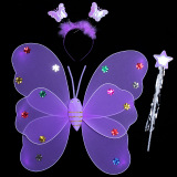 Детский день крылышки бабочек светящиеся крылья бабочки последовательно крылышки бабочки двойной слой крыльев бабочек светящиеся крылья