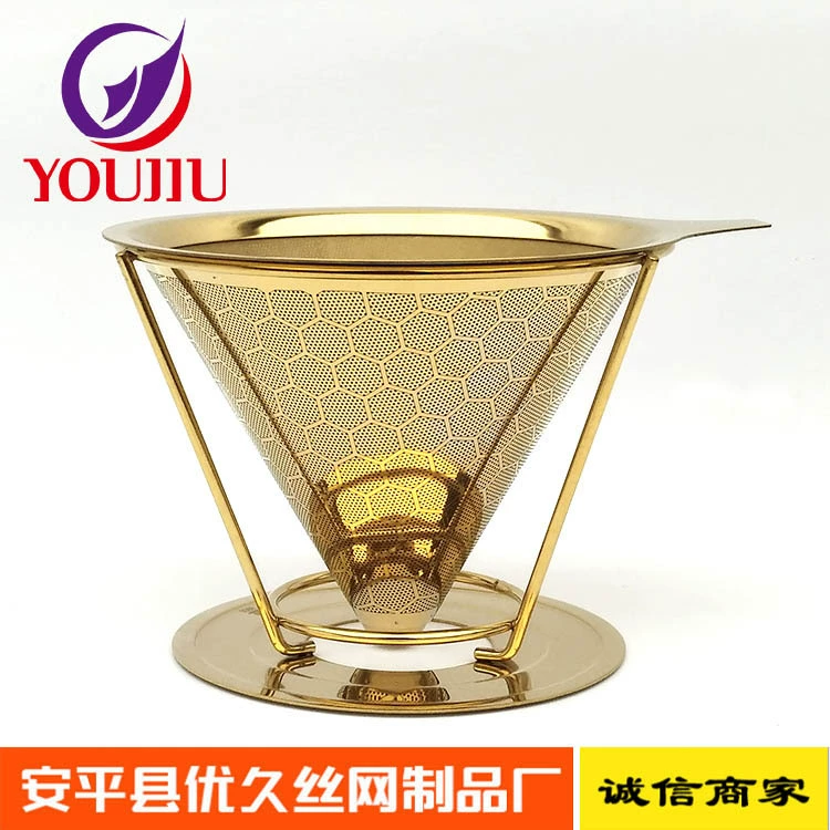 Оптовая продажа от производителя: напольный американский фильтр для кофе, воронка из нержавеющей стали с мелкой сеткой, фильтр для заваривания чая и кофе вручную