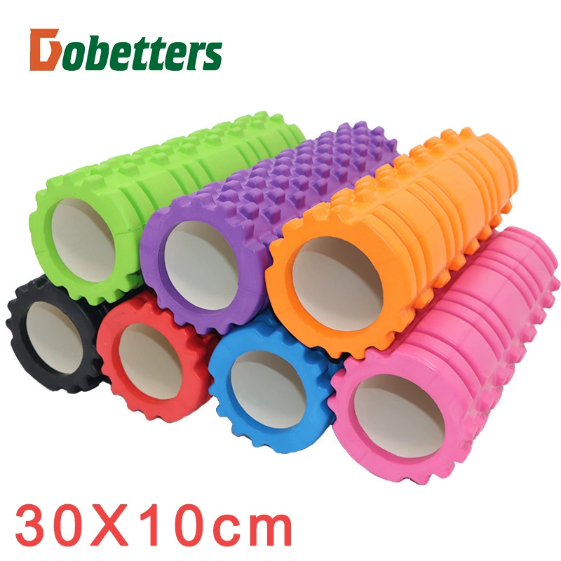 EVA hollow textured massage roller (Dobetters) 30×10 cm — mini yoga balance stick