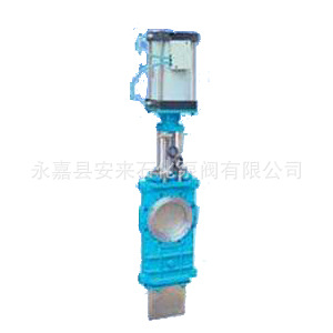 SCZ673X/H气动穿透式插板阀 伞齿轮穿透式插板阀