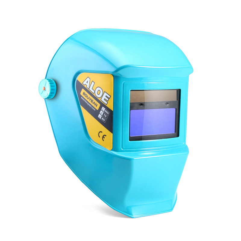 头戴式 抗冲击防飞溅防强光可更换干电池太阳能自动变光电焊面罩