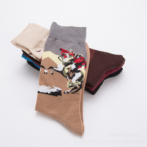 Fashionable colorful trendy socks casual couple socks wholesale famous painting series mid-calf men's socks cross-border socks