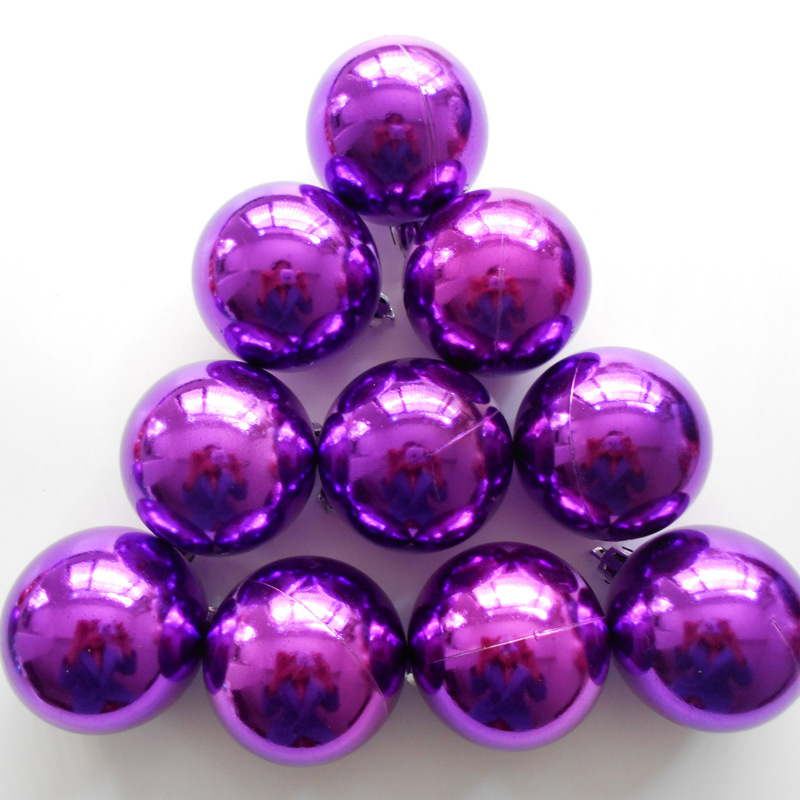Christmas decoration electroplated plastic bright Christmas ball window decoration Christmas festival gift Christmas ball