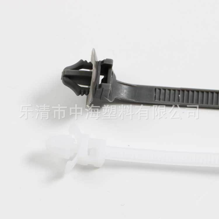 专业生产 注塑机尼龙扎带 插销式环保阻燃束线带 飞机头捆扎带