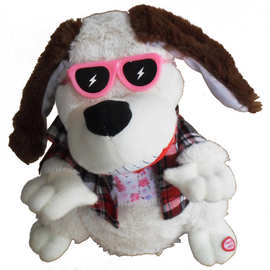 新款电动公仔拍耳朵唱歌动耳狗 义乌玩具礼品工厂跳舞玩具电动狗