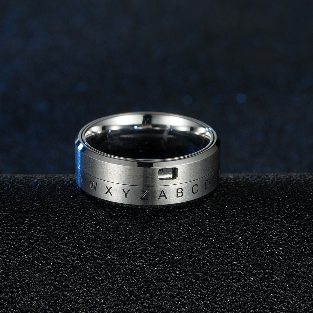 creative ring with letters