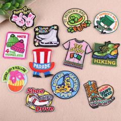Embroidered Patch with Hand-Fired Edge for High-End Fashion Computerized Embroidery, Novel External Sales Clothing Decoration, New Style Fabric Patch