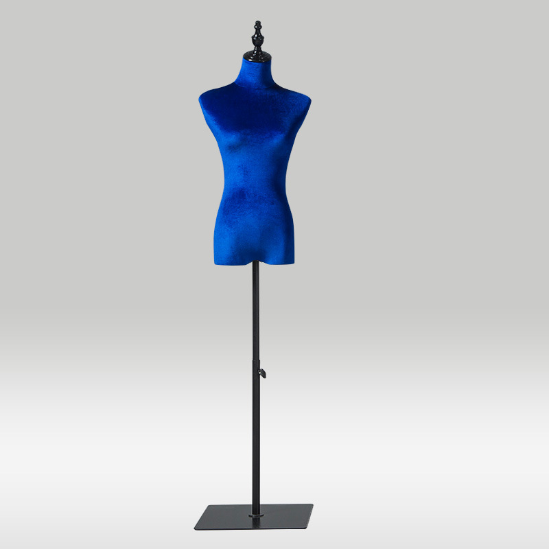 Modelo de busto accesorios femeninos de terciopelo dorado de color modelo de ventana de exhibición modelo de ropa de boda base de hierro image 20