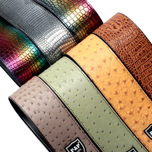 PP wide shoulder strap guitar strap PU leather electric guitar strap leather electric bass strap personalized guitar strap