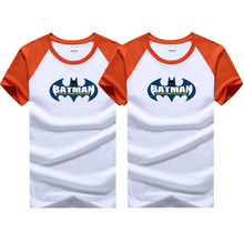 插肩拼色情侣装夏装批发一件代发男女t恤短袖半袖圆领大码沙滩装