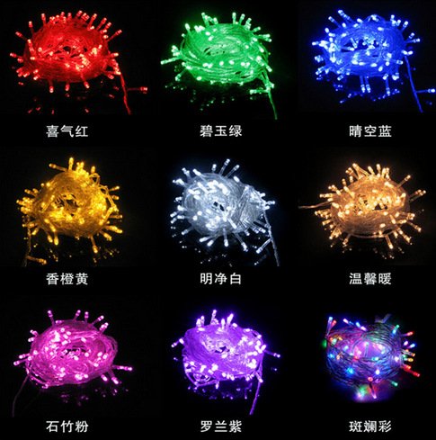 Cadena de luz LED luces intermitentes luces navideñas decoración de la boda de Navidad luz de la estrella proyecto de iluminación enchufable cielo estrellado