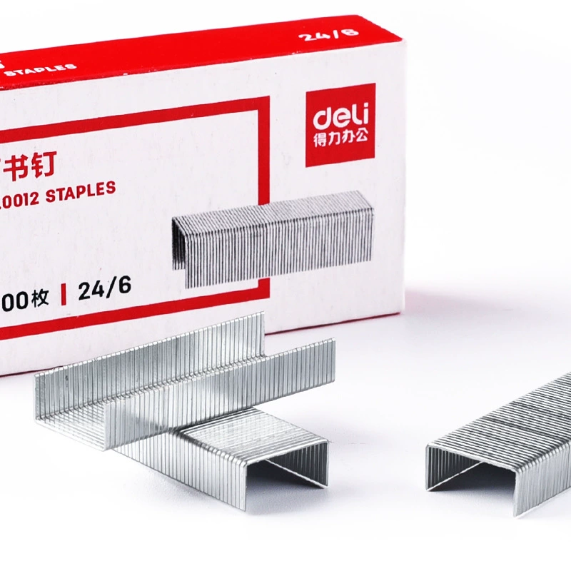 Deli Staple 0012 обычная нет. 12 24/6 1000 штук/ящик универсальный скобы из нержавеющей стали