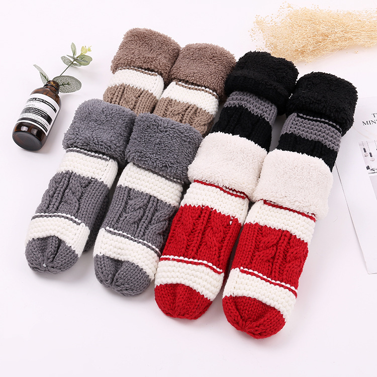 knitted fleece winter fashionable gloves