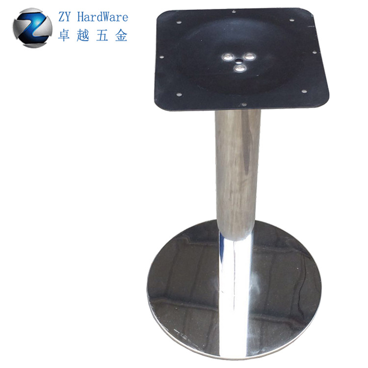 New Cylindrical Brushed Bright Stainless Steel Furniture Hardware Table Legs Western Restaurant Cafe New Chinese Style Dining Table Accessories