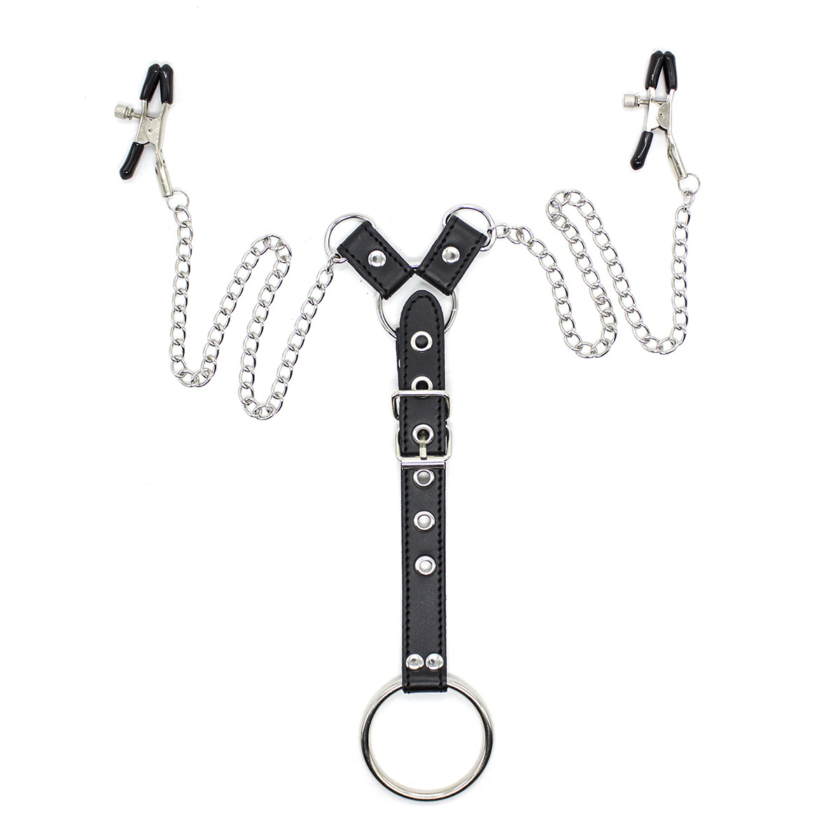 Pinzas para pezones para hombres, juguetes sexuales, anillos para pene, juguetes sexuales de cuero para adultos, anillos de diamantes, anillos para pene image 3